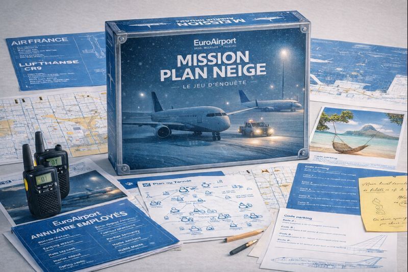 Kit du serious game Mission Plan Neige conçu par Albus Factory pour EuroAirport