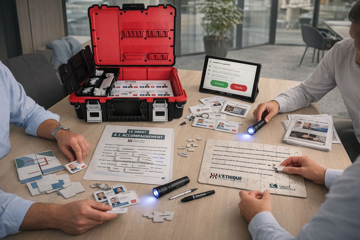 Mallette d’escape game de conformité déployée en agence Crédit Agricole